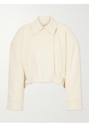 Sportmax - Cropped Belted Woven Jacket - Neutrals - UK 4,UK 6,UK 8,UK 10,UK 12,UK 14