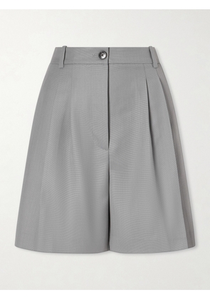 Anine Bing - Brice Pleated Wool-blend Shorts - Green - IT34,IT38,IT36,IT40