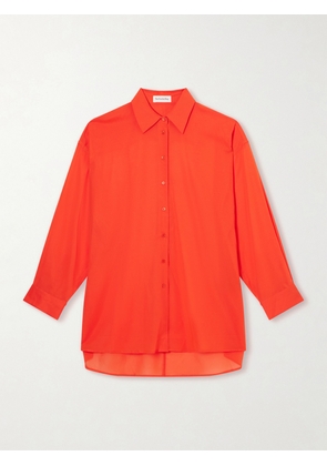 The Frankie Shop - Melia Open-back Cotton Shirt - Red - XXS,XS,S,M,L,XL