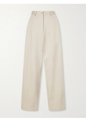 The Frankie Shop - Norstrand Cotton-blend Wide-leg Pants - Neutrals - XXS,XS,S,M,L,XL