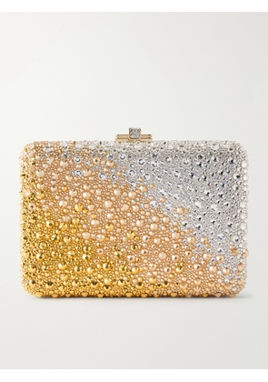 Judith Leiber Couture - Slim Slide Crystal-embellished Silver-tone Clutch - Gold - One size