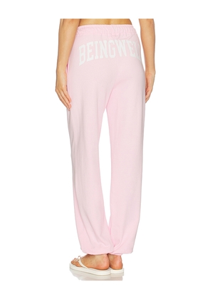 WellBeing + BeingWell Cooper Jogger in Pink. Size XXS. Also in XS, S, M, L, XL.