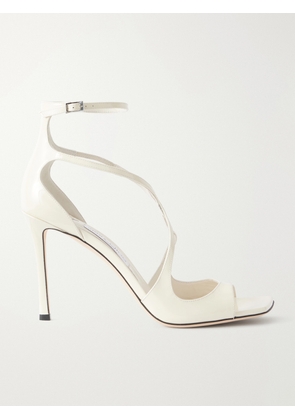 Jimmy Choo - Azia 95 Patent-leather Sandals - Neutrals - IT36,IT36.5,IT37,IT37.5,IT38,IT38.5,IT39,IT39.5,IT40,IT40.5,IT41,IT41.5,IT42