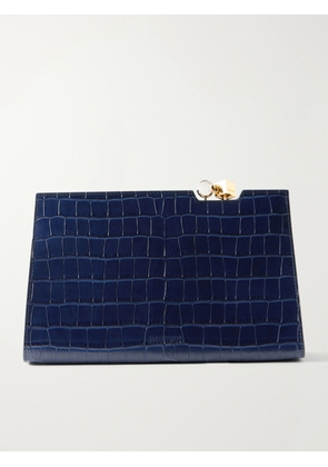 Jacquemus - La Plage Croco-embossed Leather Shoulder Bag - Blue - One size