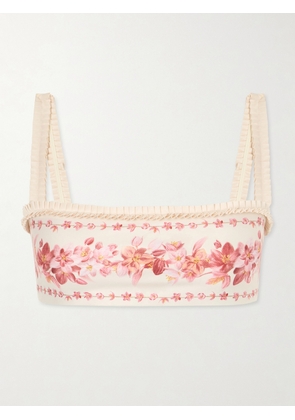 Agua by Agua Bendita - Lavanda Cauca Floral-print Cotton And Silk-blend Pareo - Pink - x small,small,medium,large,x large