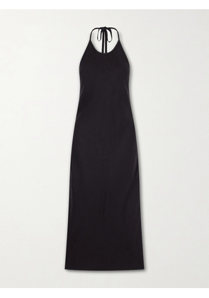 James Perse - Linen Midi Dress - Black - 0,1,2,3,4