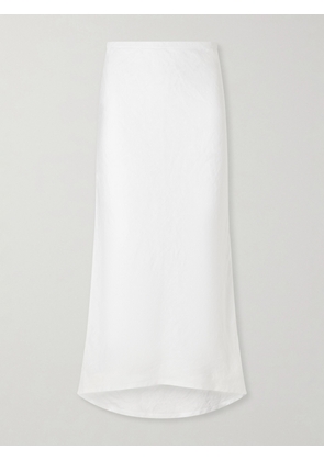 James Perse - Linen-canvas Midi Skirt - White - 0,1,2,3,4