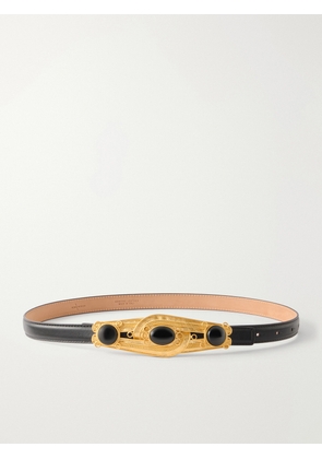 Sonia Petroff - Eterna Gold-tone, Leather And Resin Belt - Black - S,M,L