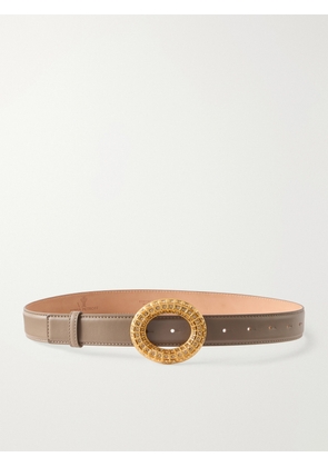 Sonia Petroff - Lobster Vibe Gold-tone, Leather And Crystal Belt - Brown - S,M,L