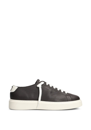 Doucal's pebbled-texture sneakers - Brown