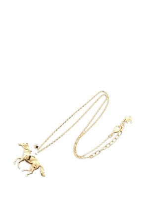 CHANEL Pre-Owned 1986-1988 Coco Mark horse-riding necklace - Gold