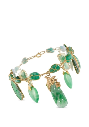 LB Exclusive Charm Jade 9K yellow gold bracelet