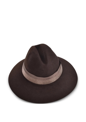 Brunello Cucinelli beaded-band hat - Brown