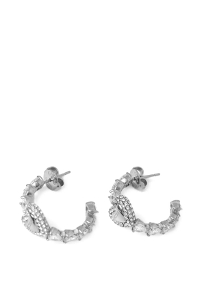 GUESS USA Beloved crystal-embellished heart earrings - Silver