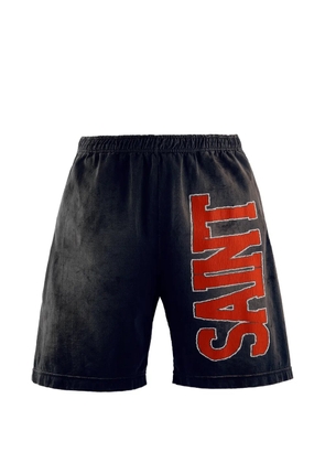 SAINT MXXXXXX logo-print jersey shorts - Grey