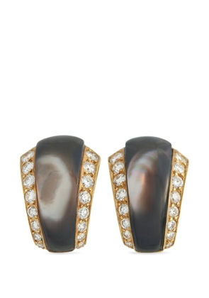 Van Cleef & Arpels Pre-Owned mother of pearl and diamond earrings - Gold