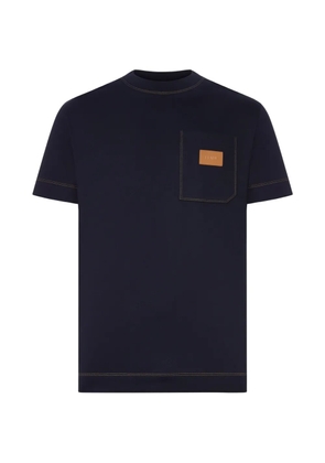 FENDI logo-patch T-shirt - Blue
