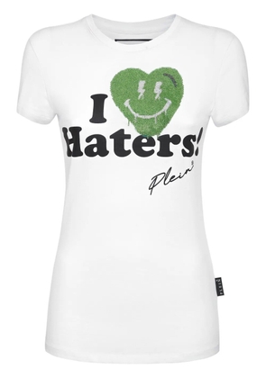 Philipp Plein slogan-print cotton T-shirt - White