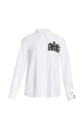 ERDEM floral-patch shirt - White
