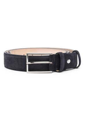 Doucal's suede buckle belt - Blue