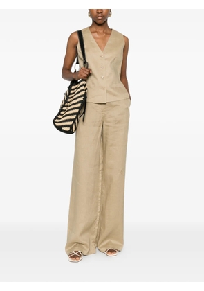 Max Mara Carnet V-neck button-up waistcoat - Neutrals