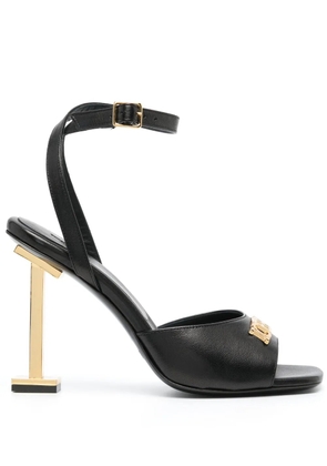 Iceberg logo-lettering leather 105mm sandals - Black