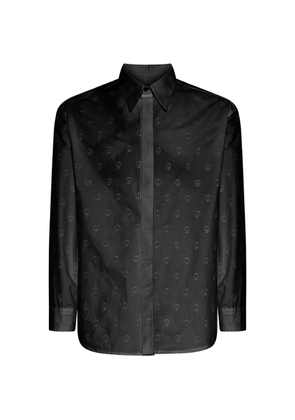 John Richmond monogram-pattern long-sleeve shirt - Black