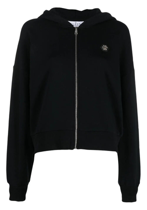 Philipp Plein skull-embellished zip-up hoodie - Black