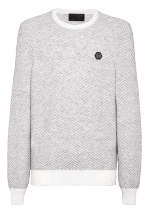 Philipp Plein long sleeve sweater - White