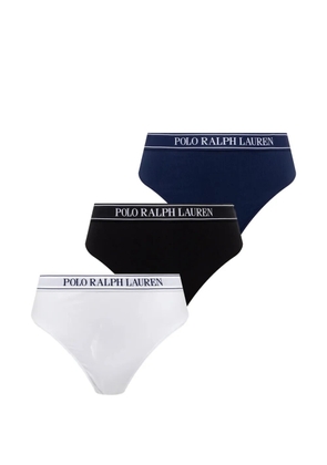 Polo Ralph Lauren logo-waistband ribbed briefs (set of three) - Blue