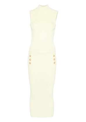 Balmain Pre-Owned knitted midi dress - Yellow