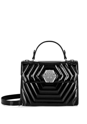 Philipp Plein medium Superheroin leather handle bag - Black