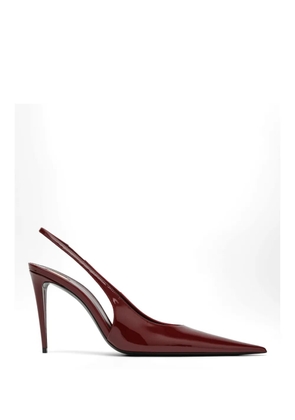 Saint Laurent Guermantes leather slingback pumps - Red