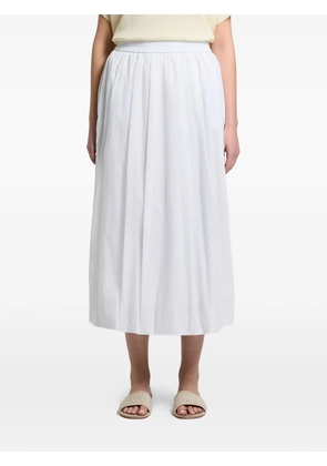 Peserico midi elasticated-waistband pleated skirt - White
