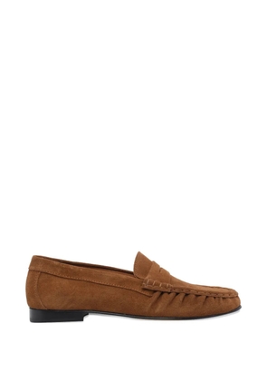 POEVE Wanda suede loafers - Brown