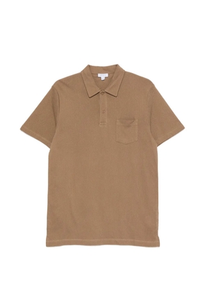 Sunspel Riviera pocket polo shirt - Brown