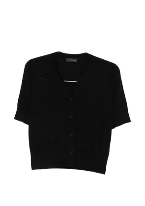 Le Petit Pulle short-sleeve button-up cardigan - Black