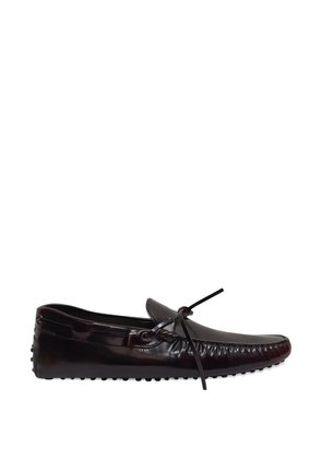 Tod's Vintage bow brushed moccasins - Red