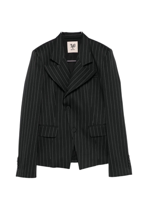 Aniye By pinstripe-pattern double-lapel jacket - Black