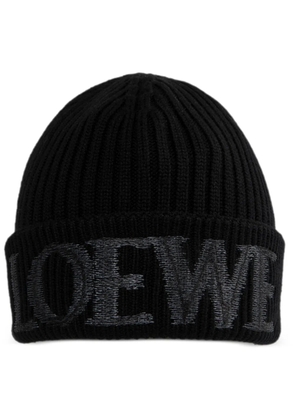 LOEWE wool beanie - Black