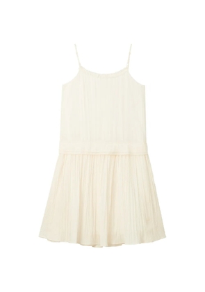 b+ab ruffled pleated mini dress - Neutrals