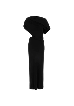 Alberta Ferretti draped cut-out detail maxi dress - Black