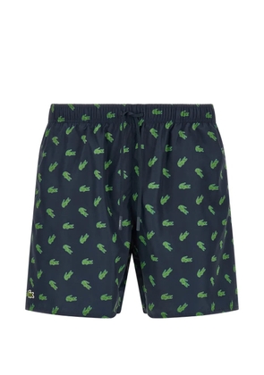 Lacoste logo-patch swim shorts - Blue