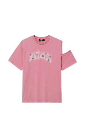 Mini Cream cut-out star-embellished T-shirt - Pink