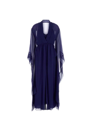 Alberta Ferretti flowing-sleeves silk maxi dress - Blue
