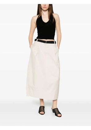 Enza Costa ribbed halterneck top - Neutrals