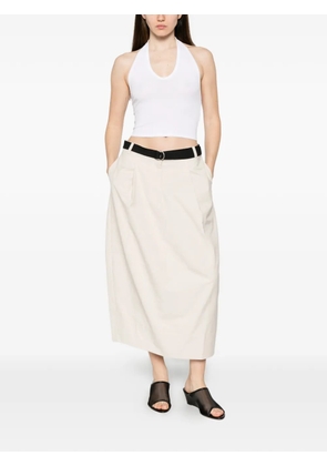Enza Costa ribbed halterneck top - White