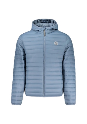 North Sails quilted hooded jacket - Blue