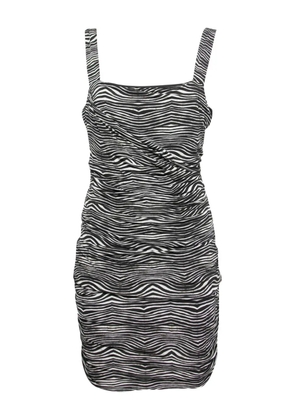 Pierre Balmain Vintage draped zebra mini dress - Black