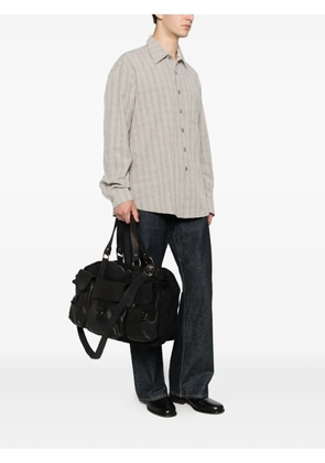 Guidi cargo-pocket suede tote bag - Black